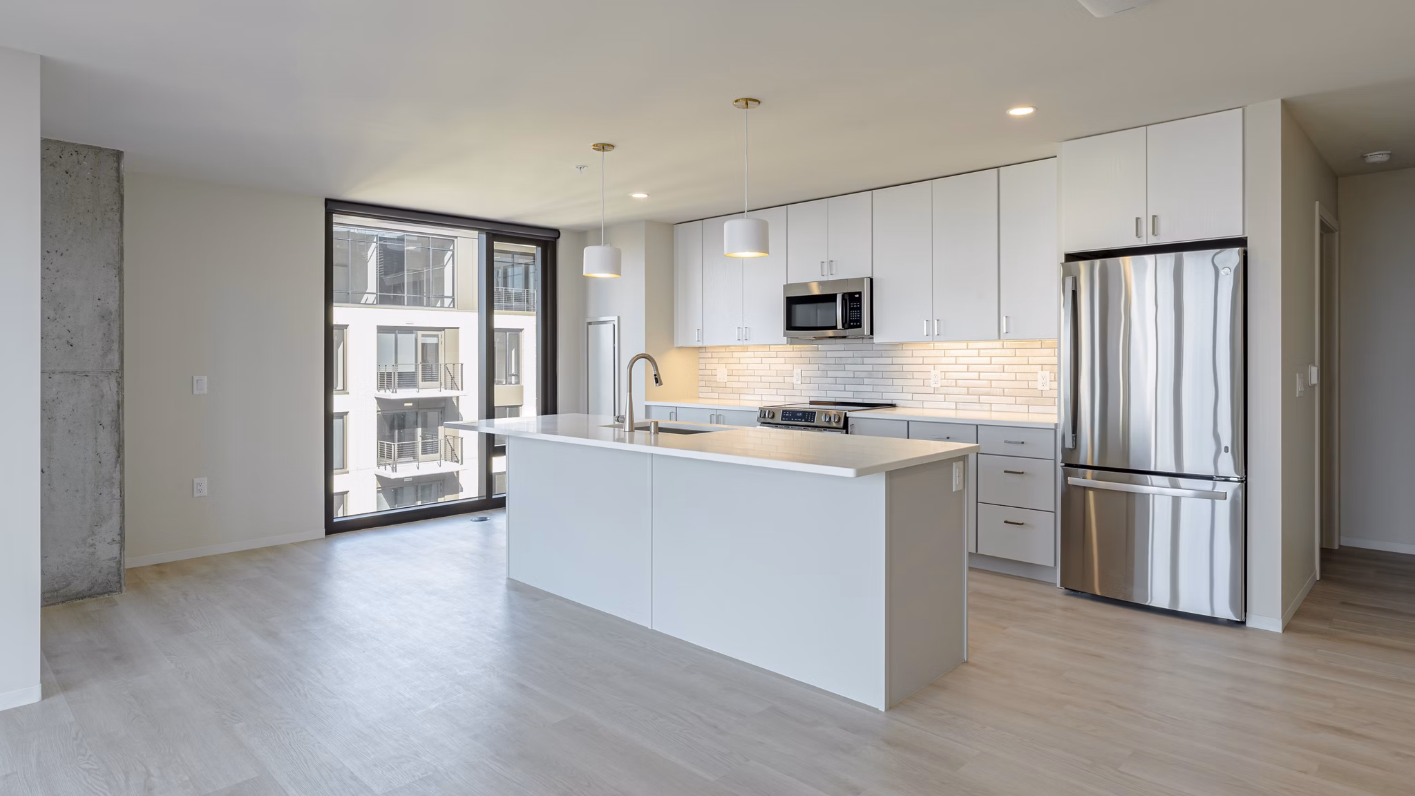 kitchen at ONE 09 Apartments 