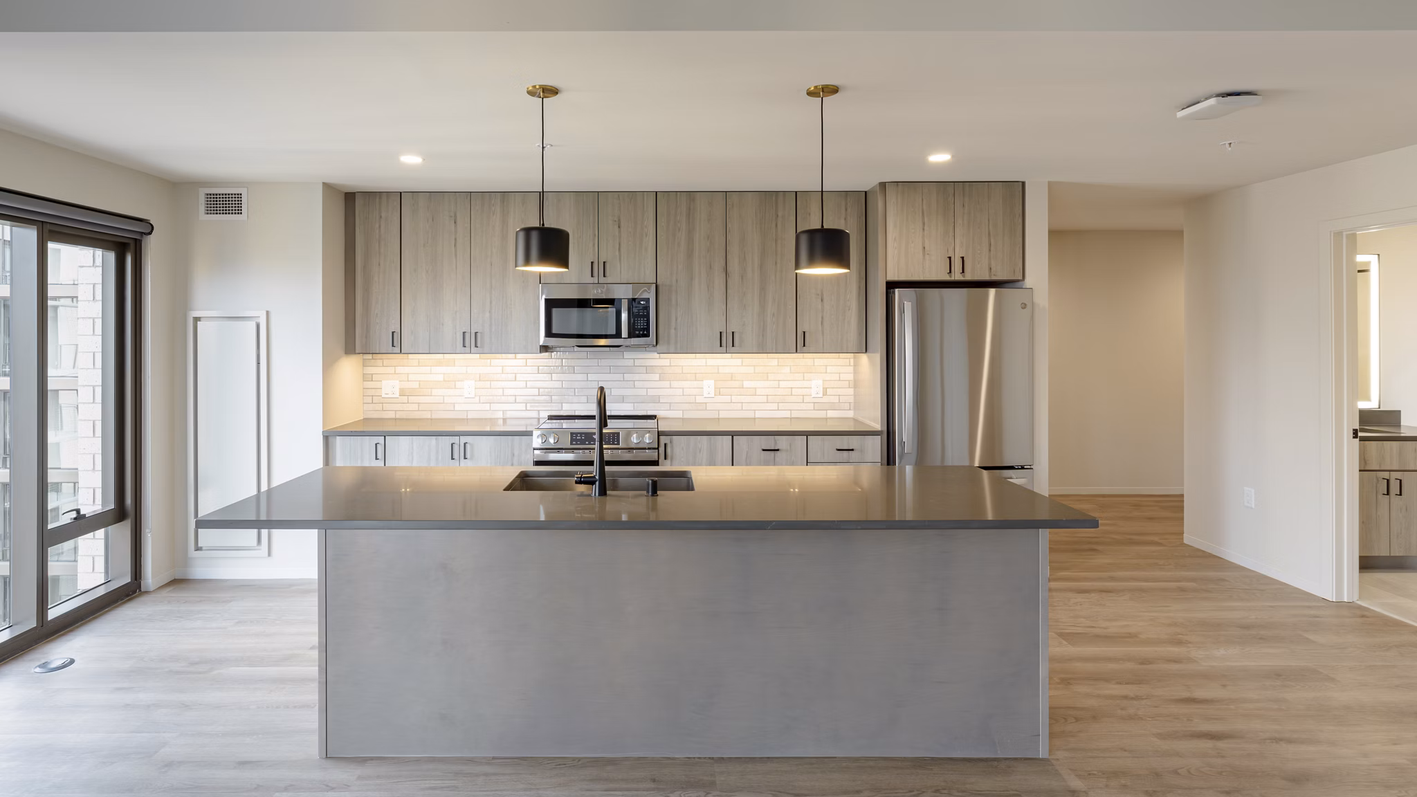 kitchen at ONE 09 Apartments 
