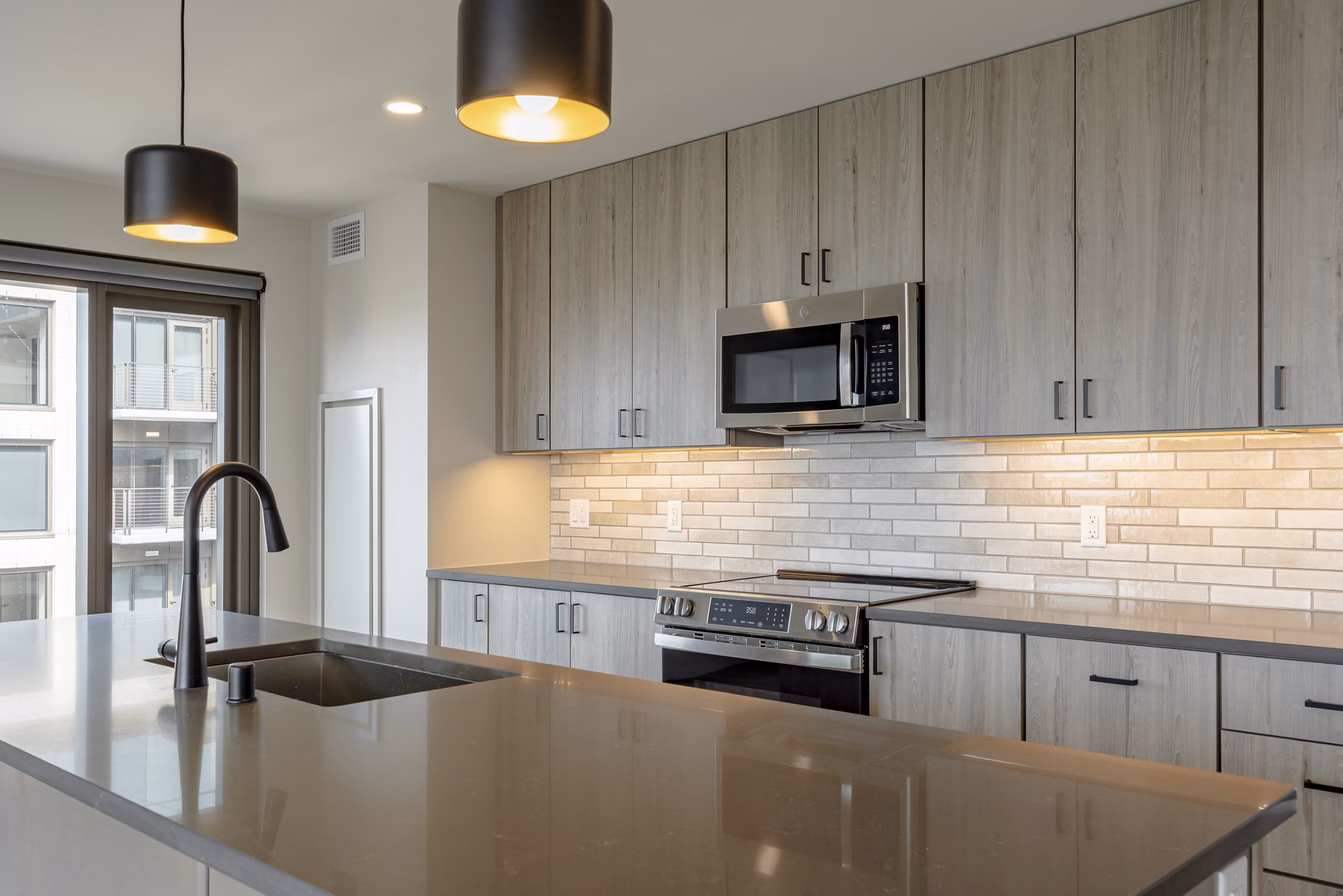 kitchen at ONE 09 Apartments 