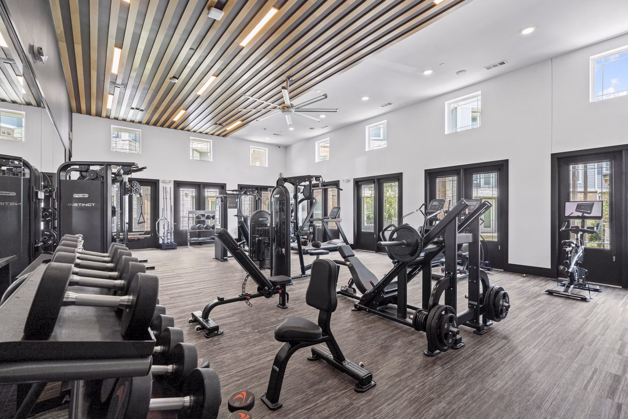 fitness center at Alpine Creekside Apartments