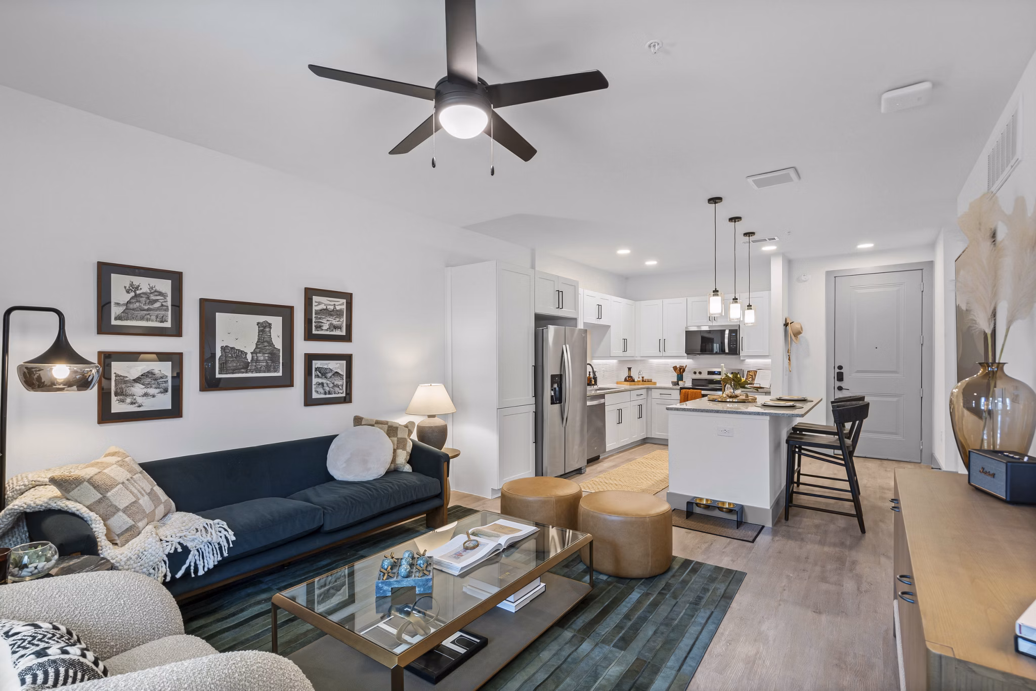 living room at Alpine Creekside Apartments Apartments