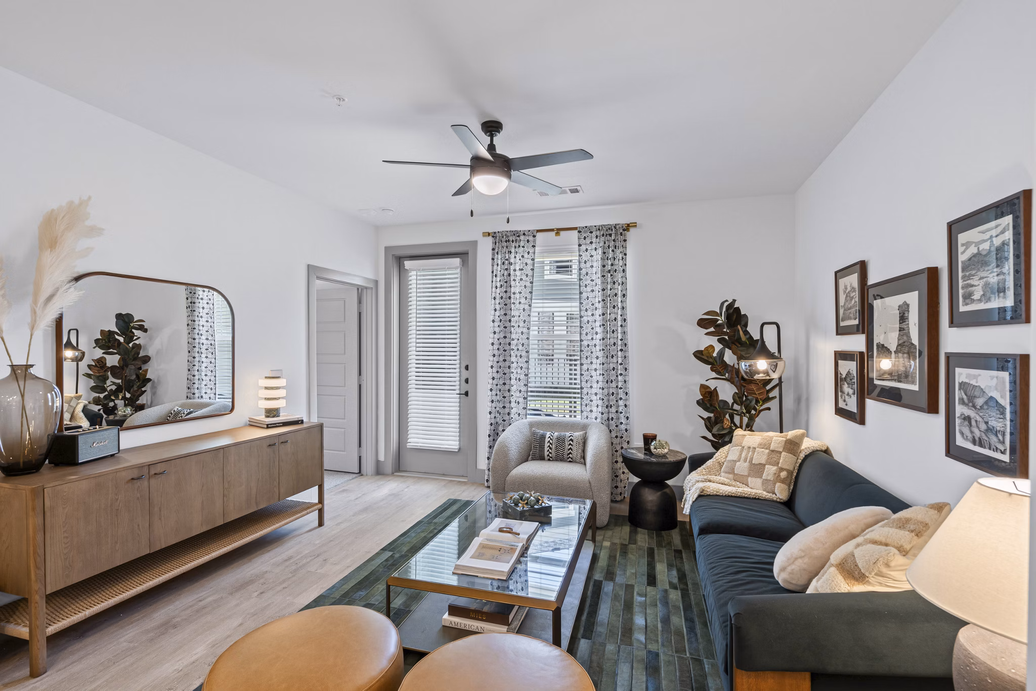 living room at Alpine Creekside Apartments Apartments
