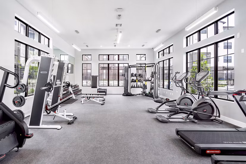 fitness center at Citizen House Blue Bluff Apartments