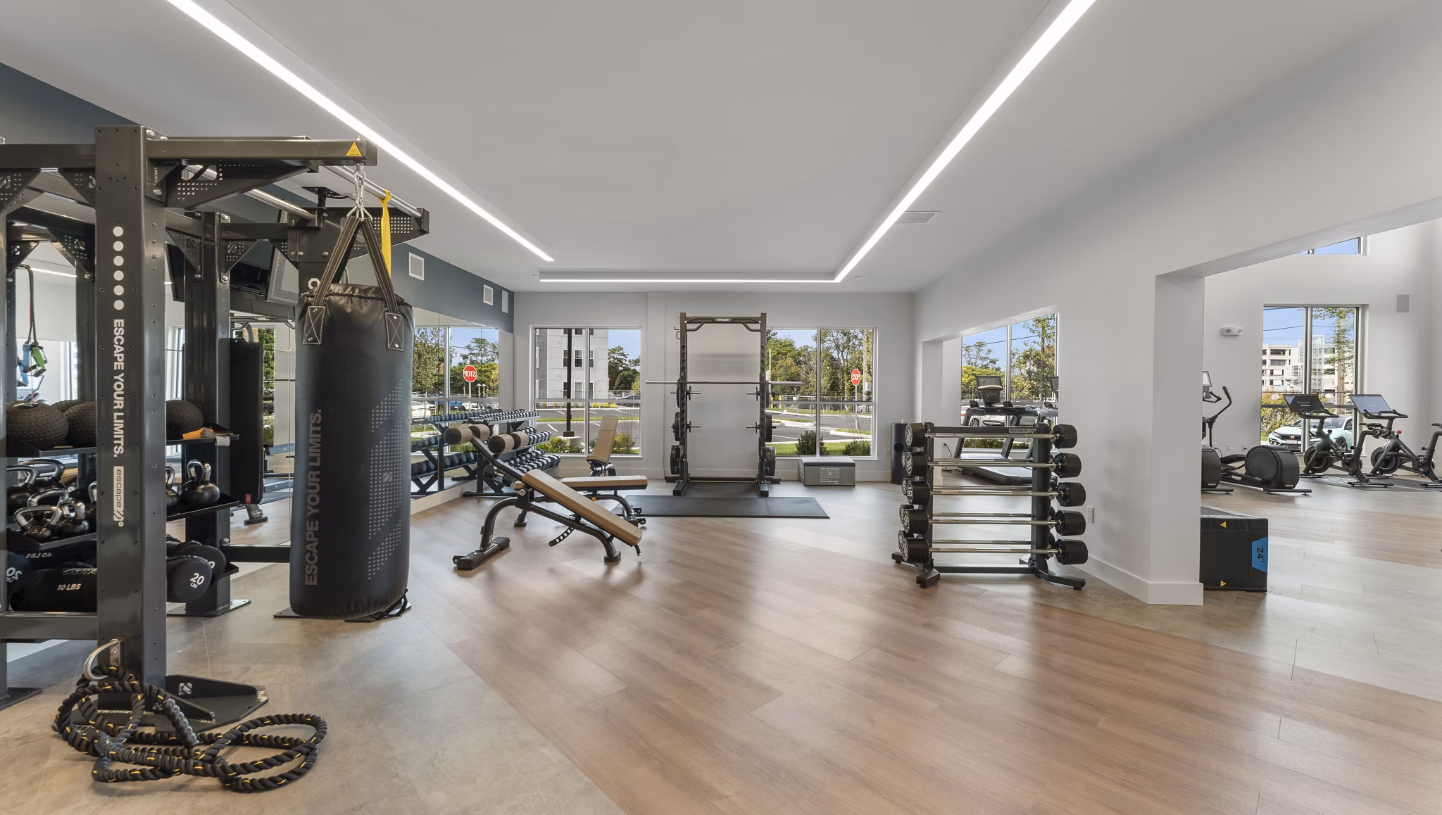 fitness center at Alta Altitude Apartments