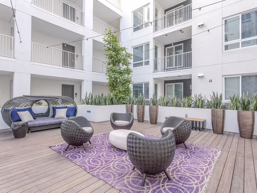 patio at The Adeline Apartments