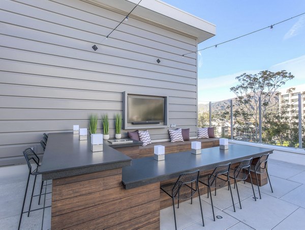 grill area/patio at The Adeline Apartments