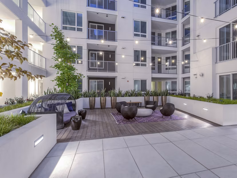 patio at The Adeline Apartments