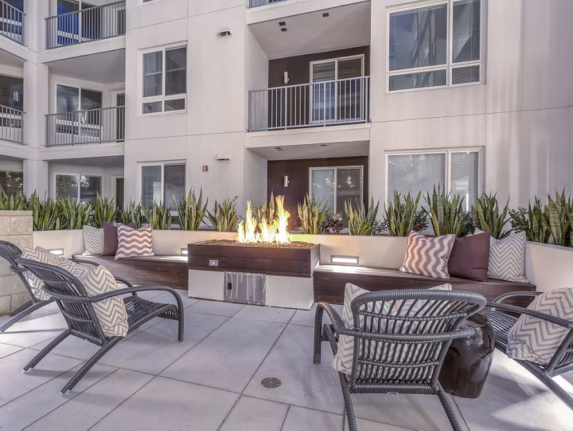 fire pit/patio at The Adeline Apartments