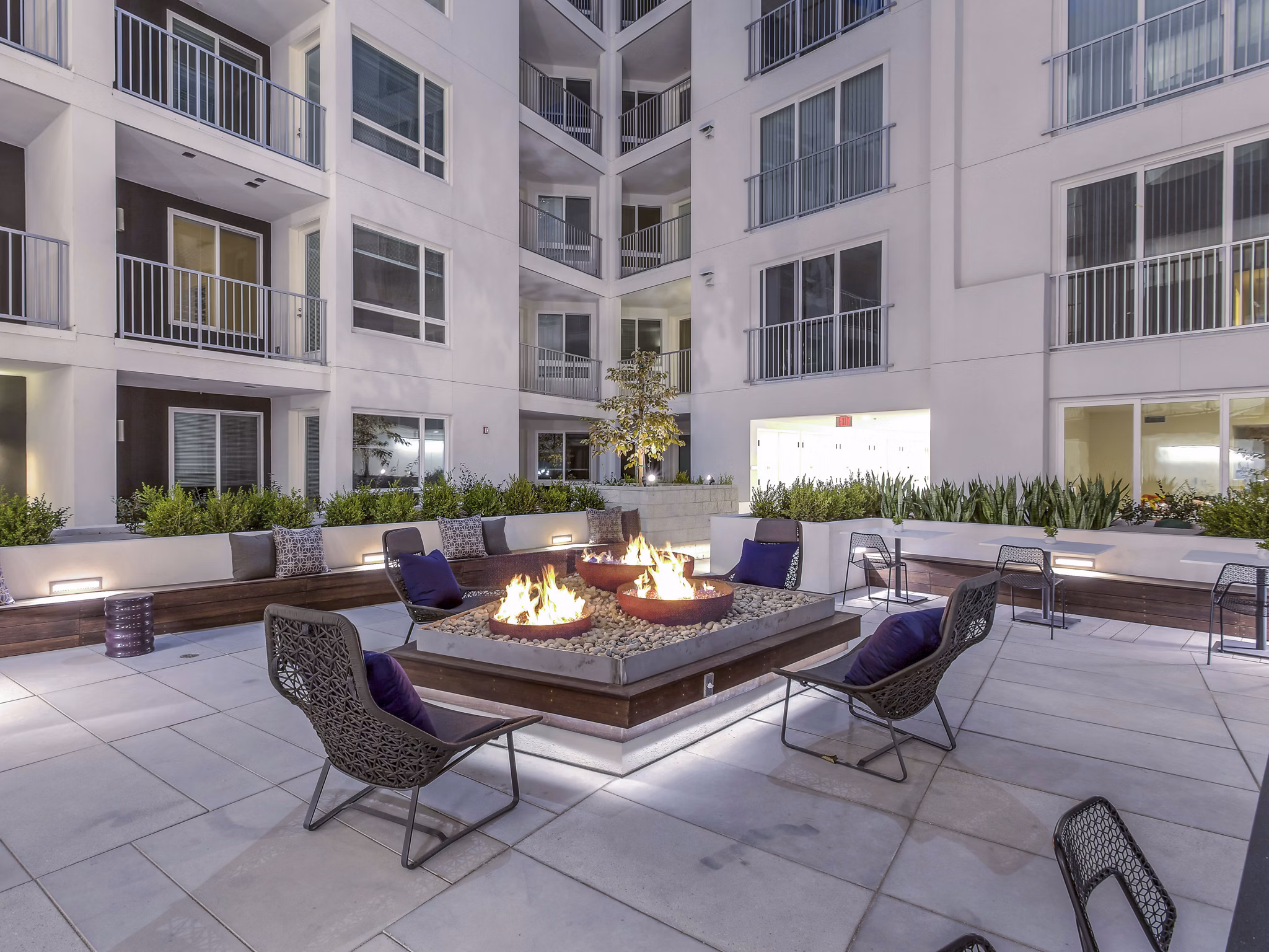 fire pit/patio at The Adeline Apartments