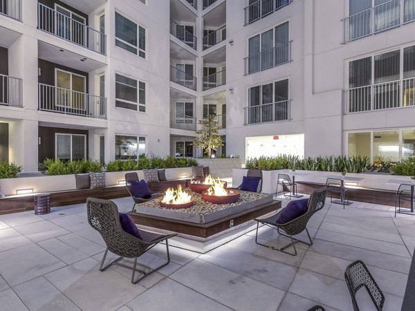 fire pit/patio at The Adeline Apartments