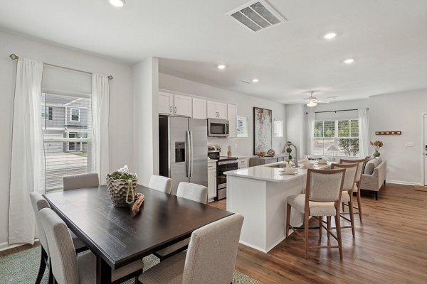 dining room at Affinity at Wendell Apartments