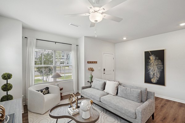 living room at Affinity at Wendell Apartments