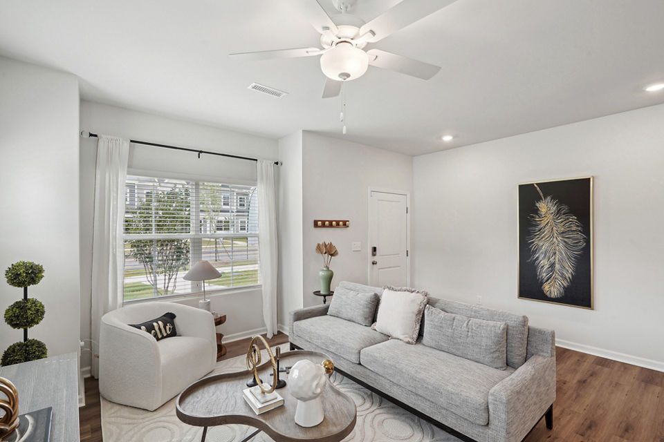 living room at Affinity at Wendell Apartments