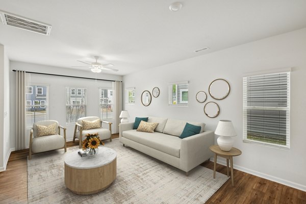 living room at Affinity at Wendell Apartments