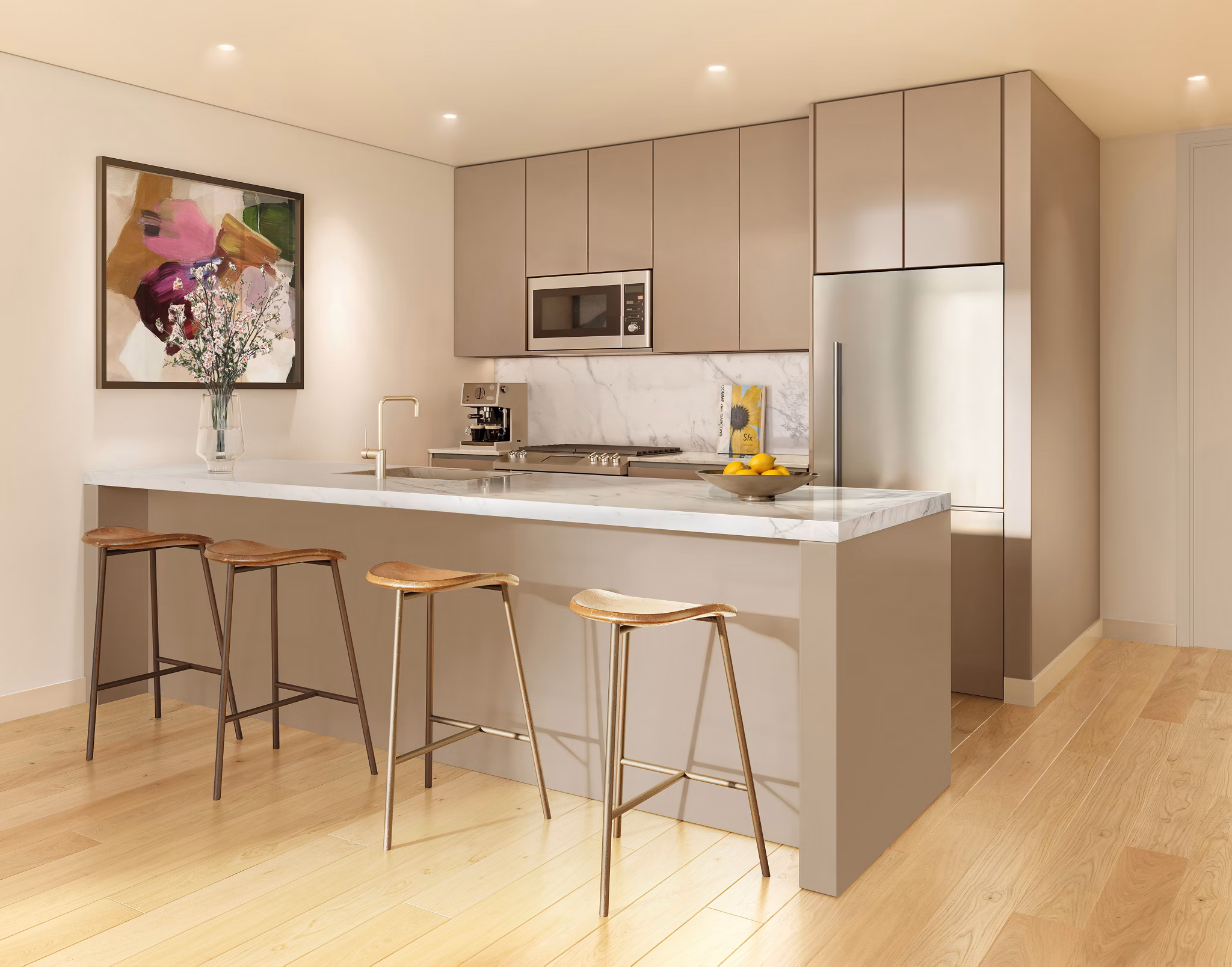 rendering at The Brook Apartments