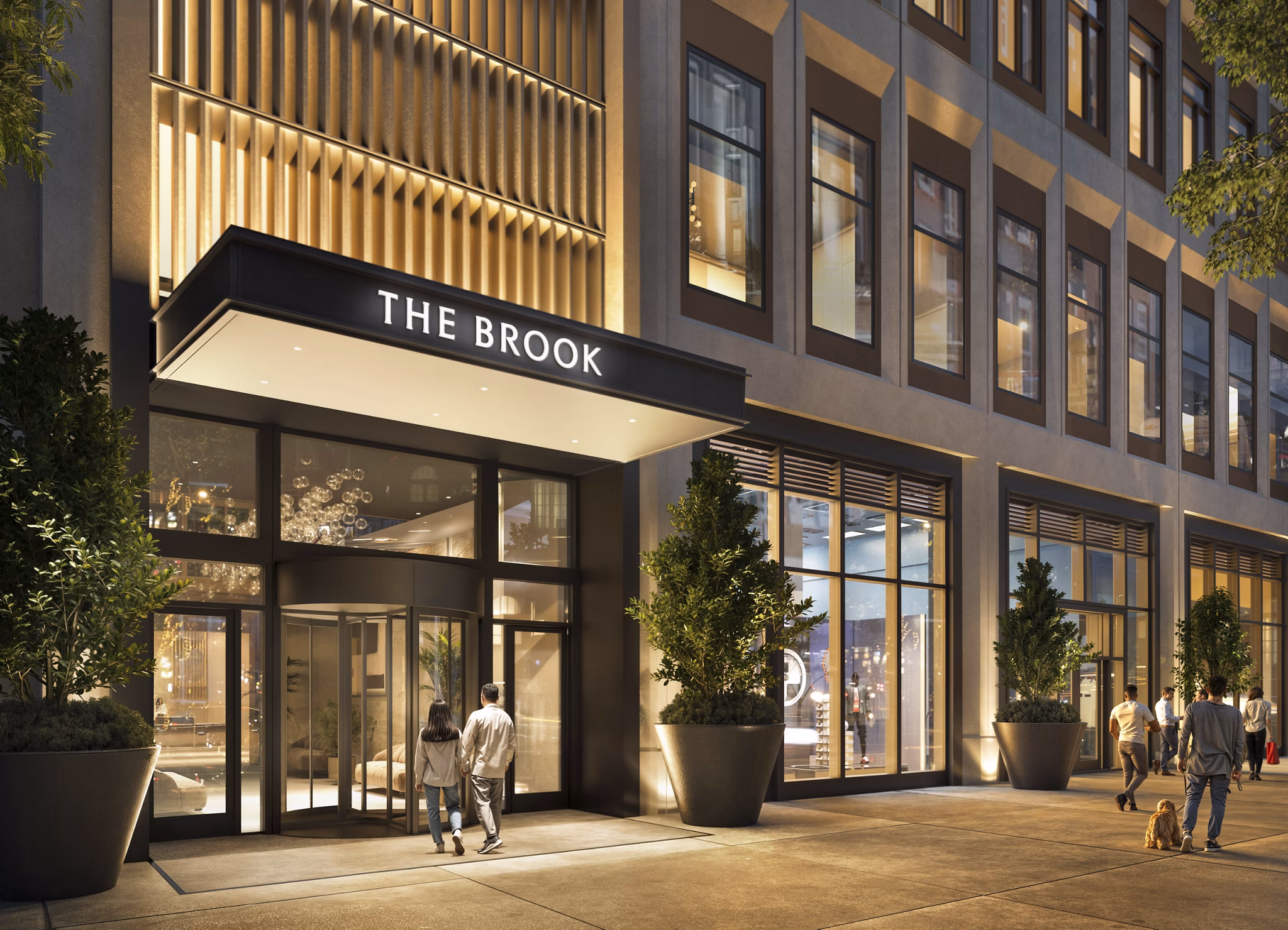 rendering at The Brook Apartments