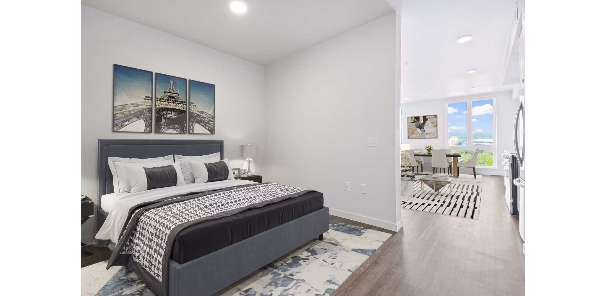 bedroom at Holloway Apartments