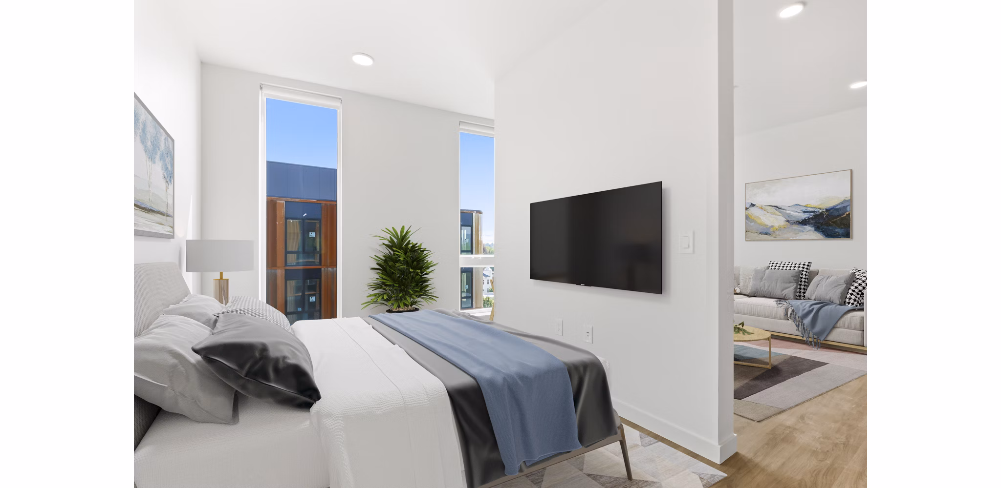 bedroom at Holloway Apartments