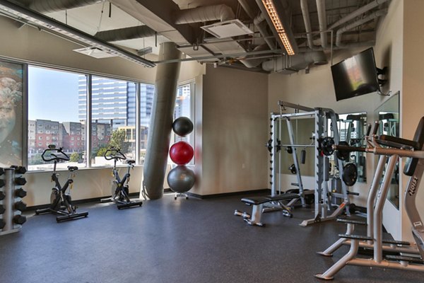 fitness center at Soma Towers Apartments