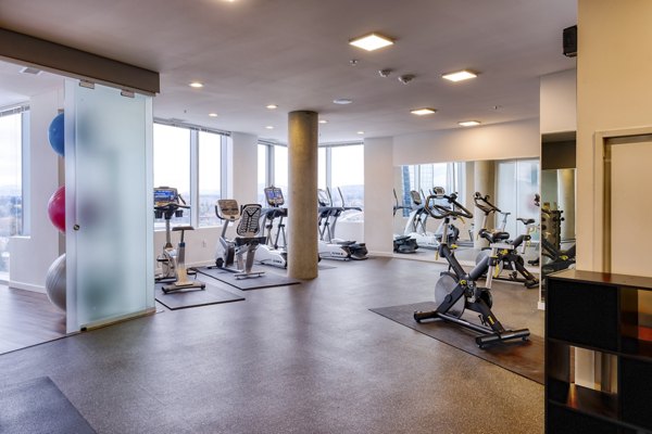 fitness center at Soma Towers Apartments