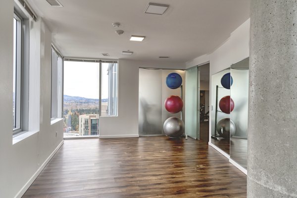 fitness center at Soma Towers Apartments