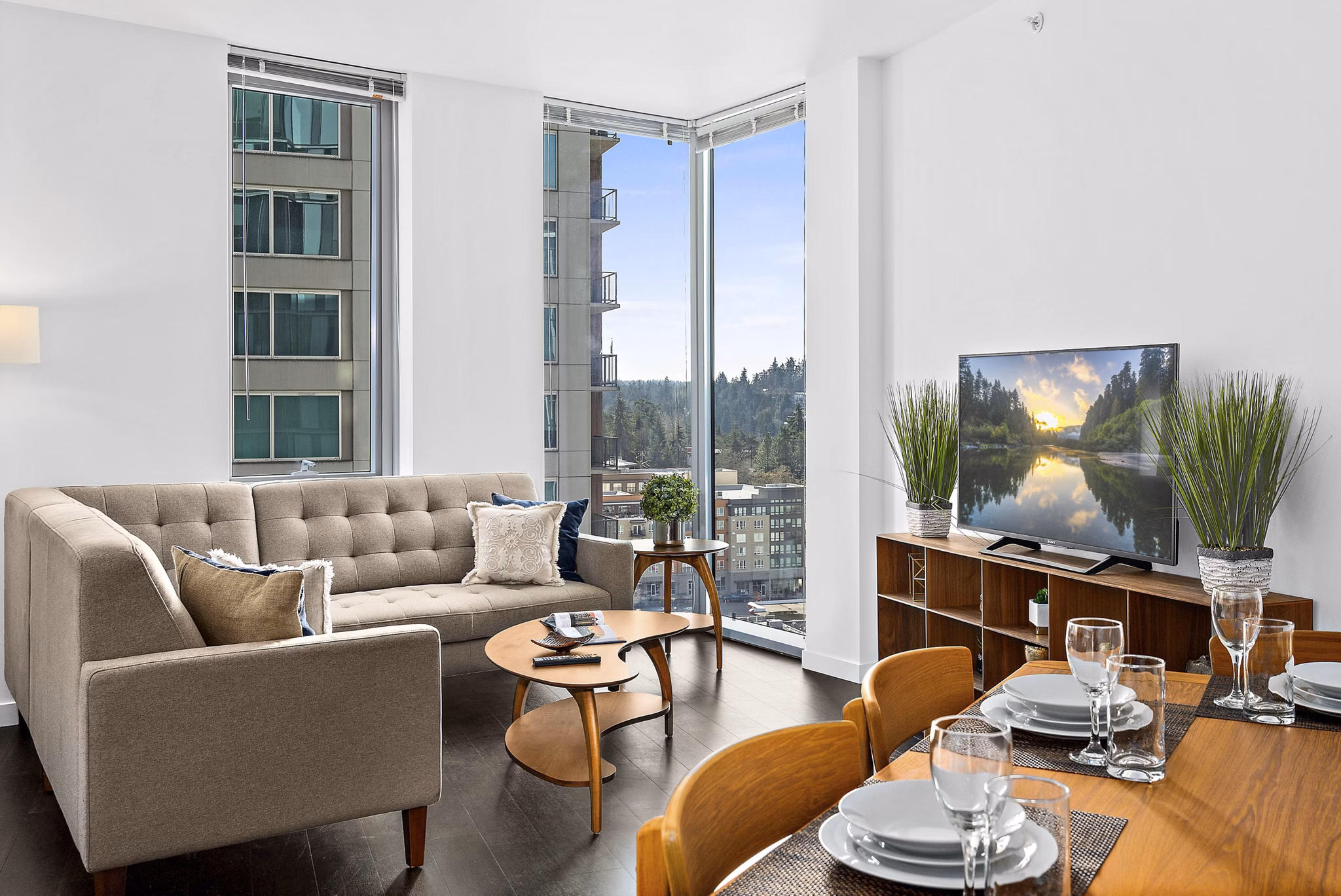 living room at Soma Towers Apartments