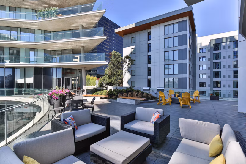 patio at Soma Towers Apartments