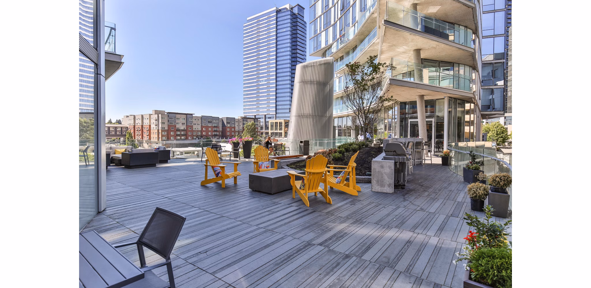 patio at Soma Towers Apartments