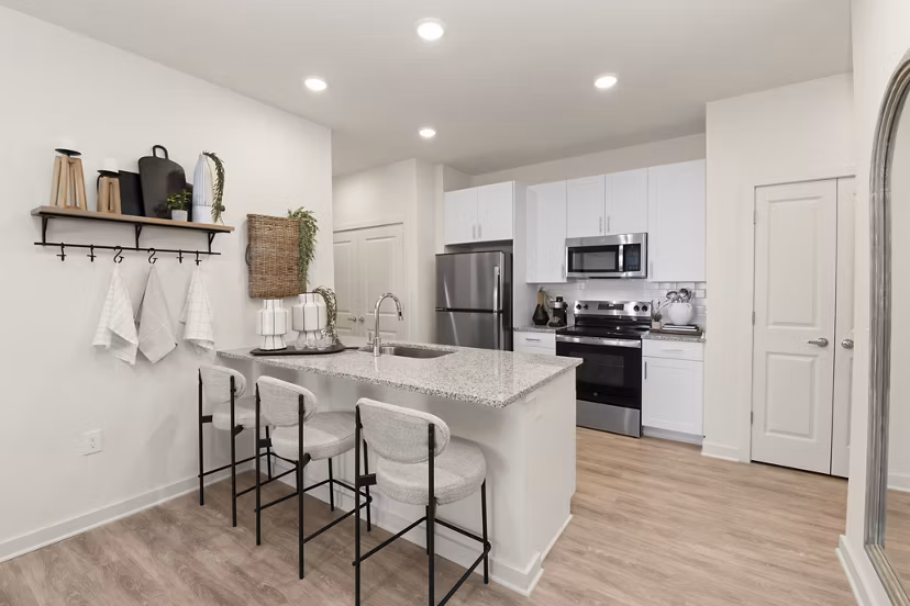 kitchen at East Mint Apartments