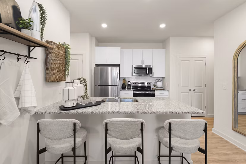 kitchen at East Mint Apartments