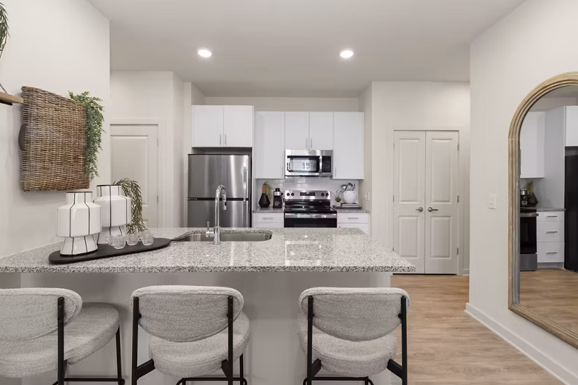 kitchen at East Mint Apartments