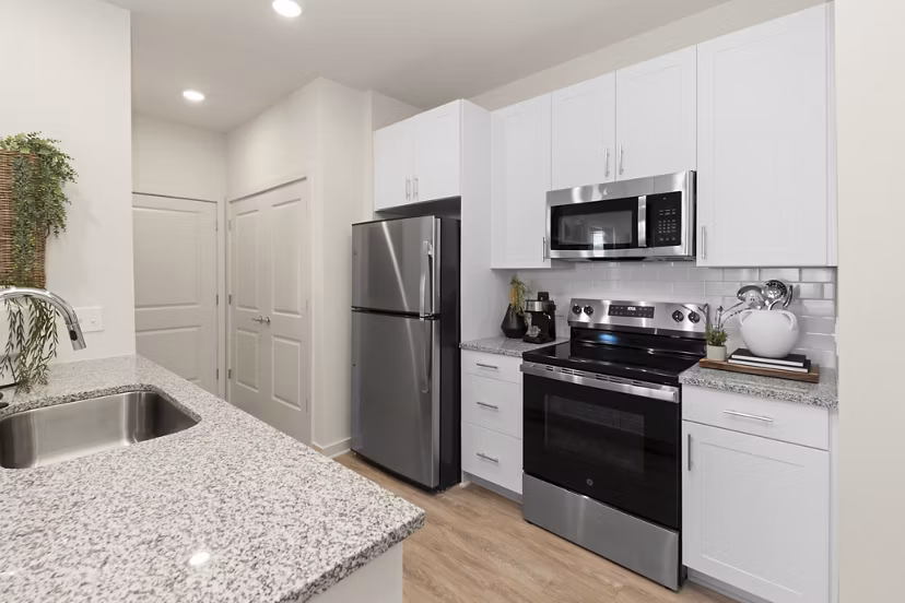 kitchen at East Mint Apartments