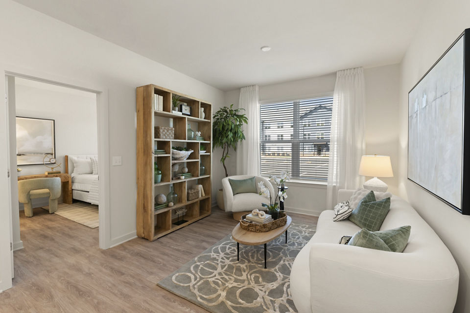 living room at East Mint Apartments