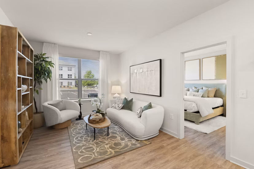 living room at East Mint Apartments