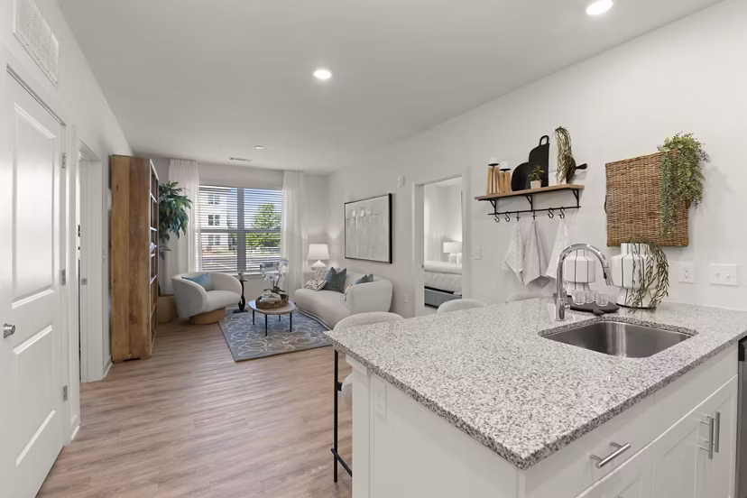 living room at East Mint Apartments