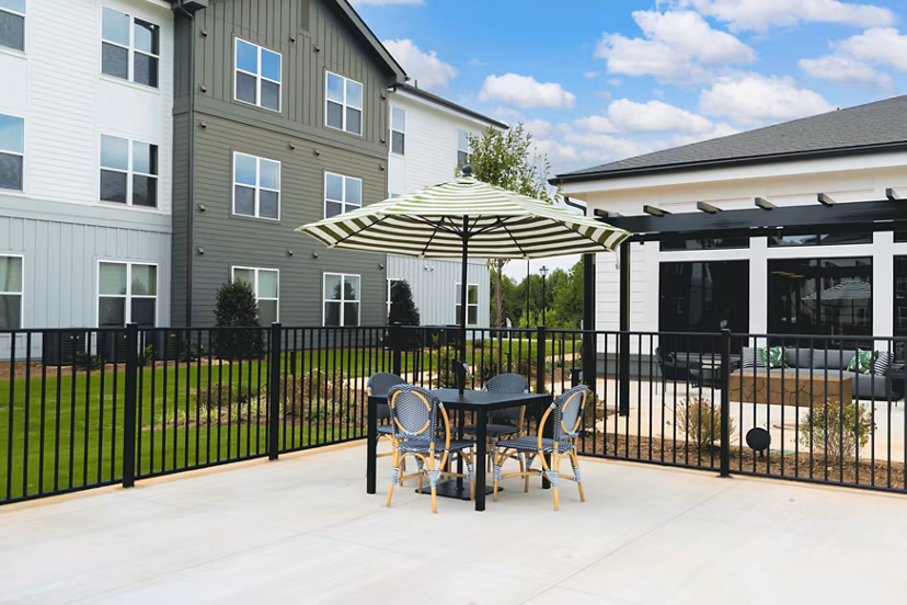 grill area at East Mint Apartments