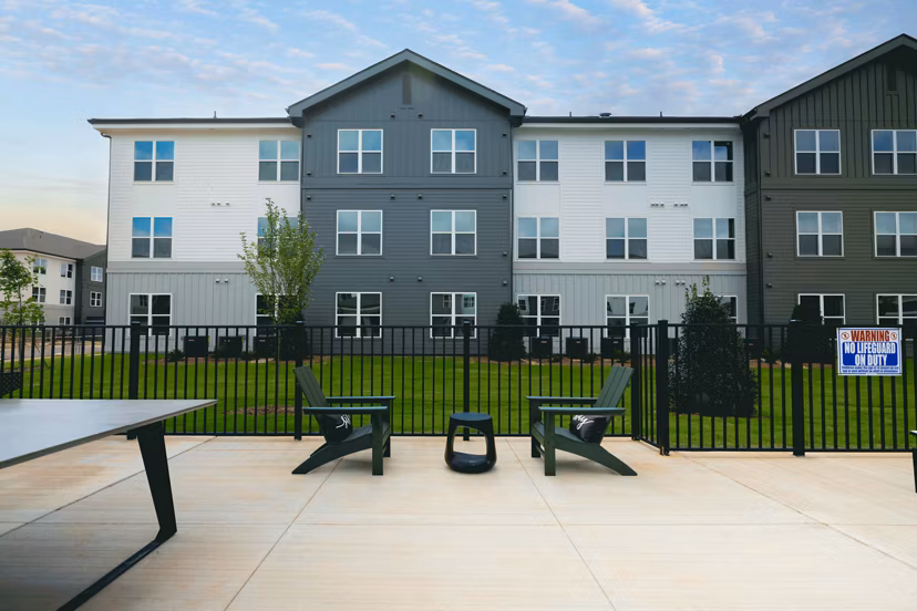 grill area at East Mint Apartments