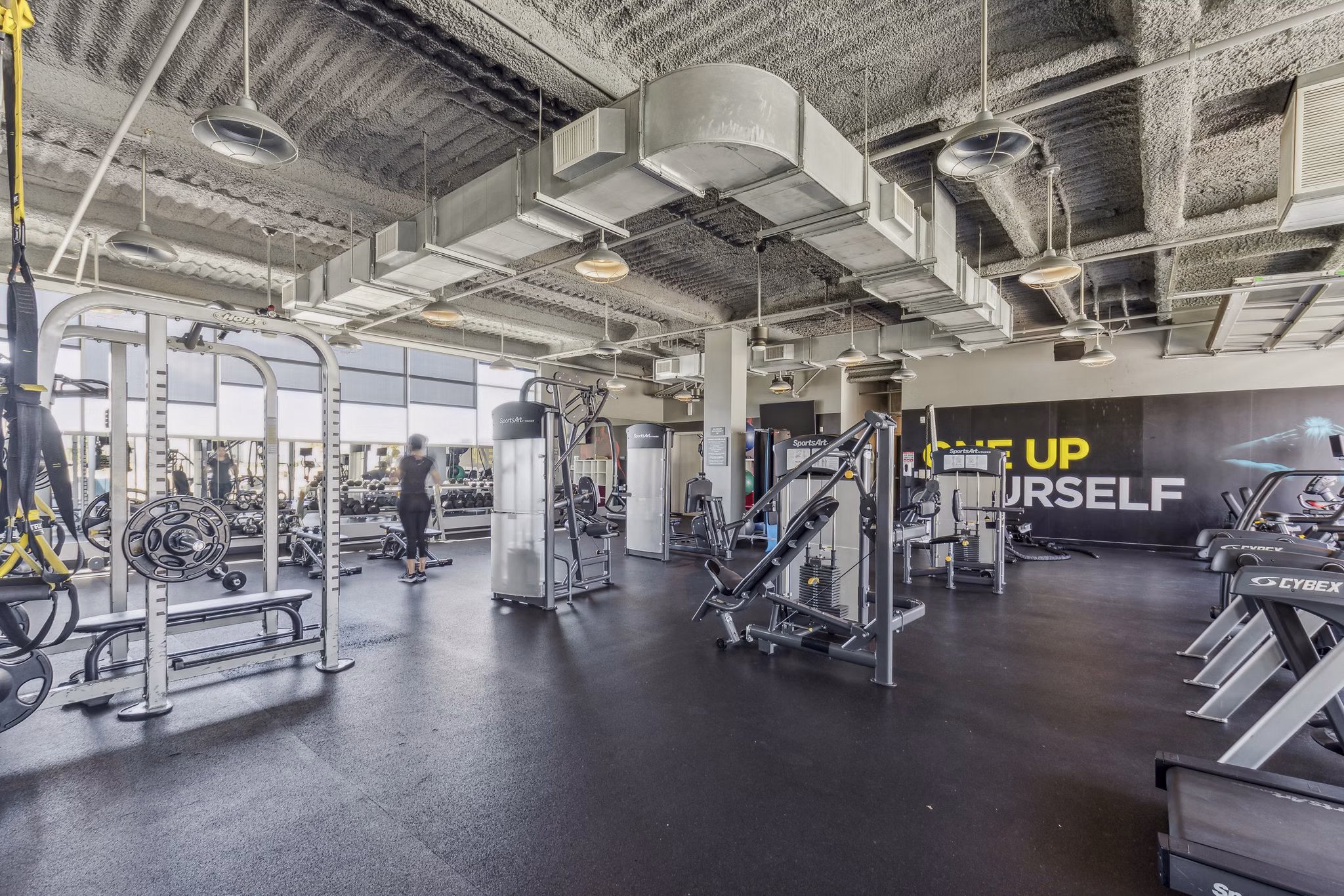 fitness center at Nineteen01 Apartments 