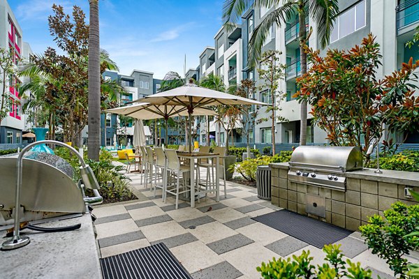 grill area at Nineteen01 Apartments 