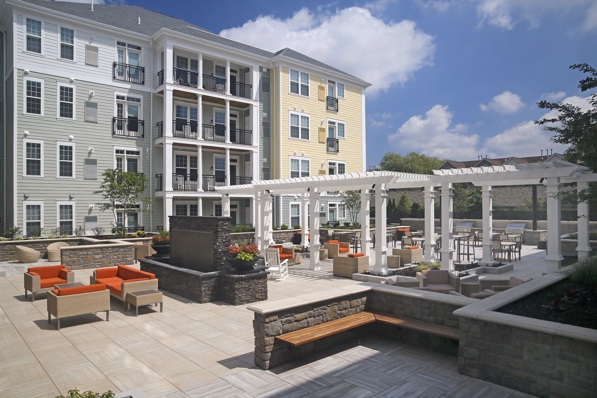 grill area at Alston at Station Yards Apartments 