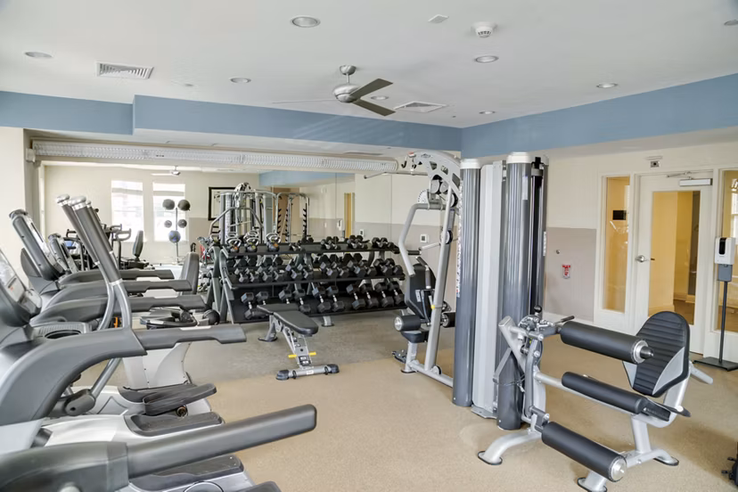 fitness center at New Village at Patchogue Apartments