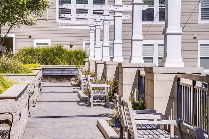 patio at New Village at Patchogue Apartments