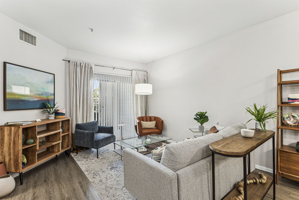 living room at 850 on the Avenue Apartments