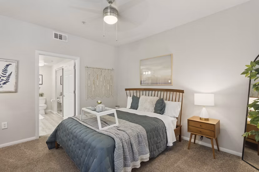 bedroom at Monticello at Southport Apartments
