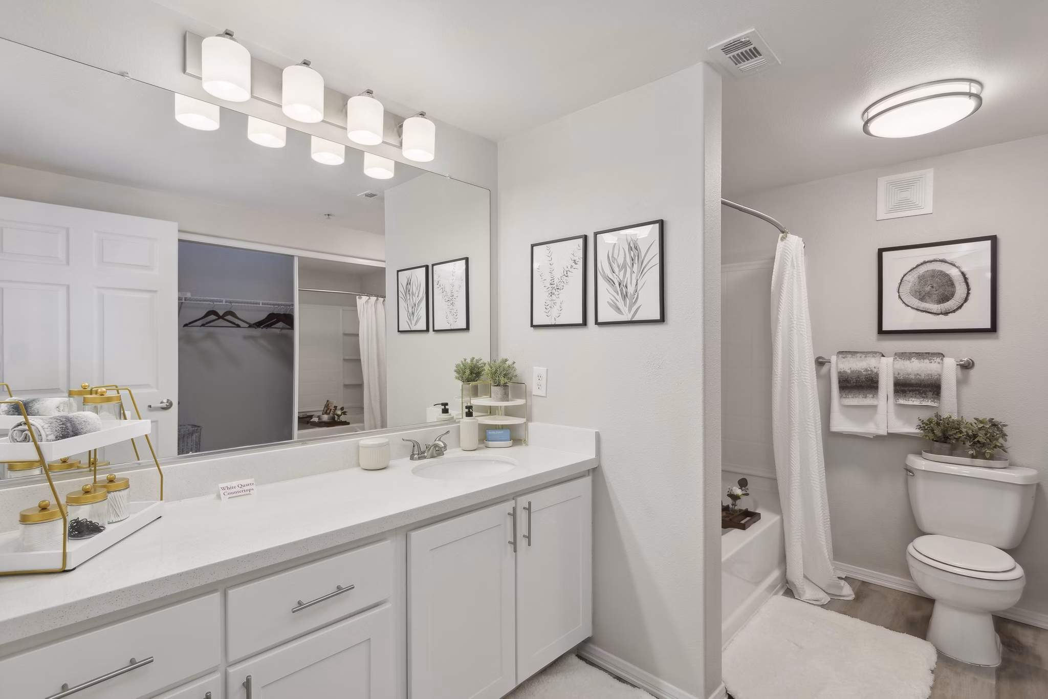 bathroom at Monticello at Southport Apartments