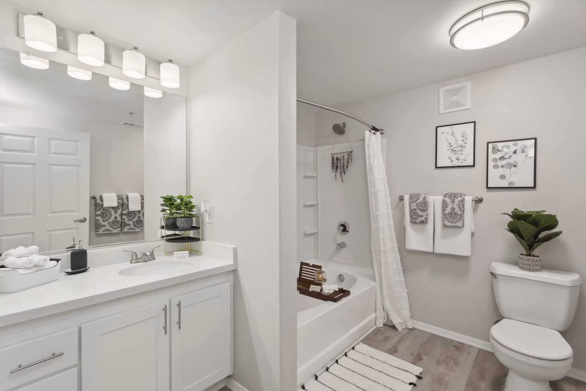 bathroom at Monticello at Southport Apartments