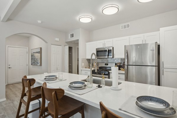 kitchen at Monticello at Southport Apartments