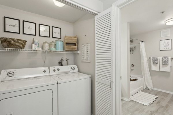 laundry room at Monticello at Southport Apartments