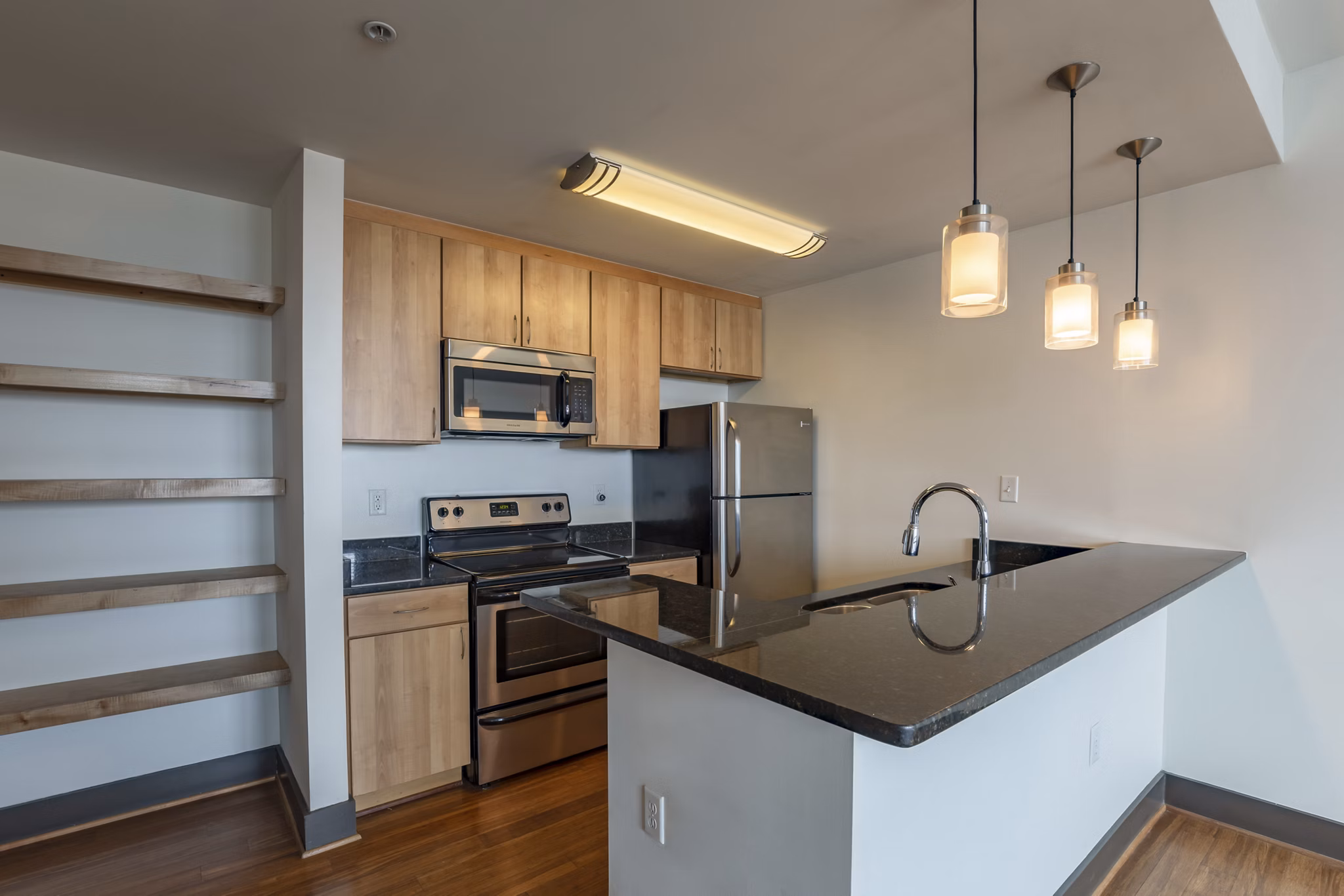 kitchen at The Masonry Apartments