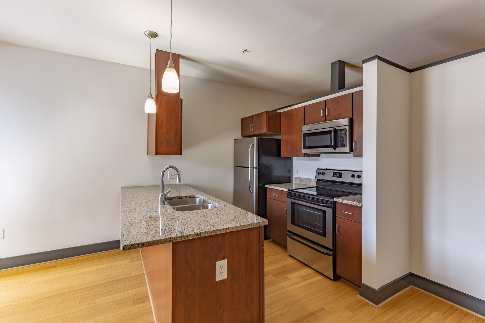 kitchen at The Masonry Apartments